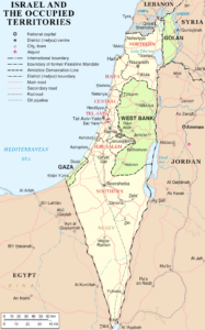 mappa Israele e Palestina